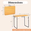 SEVOBAL Portable Folding Camping Table Outdoor Waterproof Adjustable Height Table Aluminum Lightweight Suitcase BBQ Beach, Yellow, 72.5"*52.5"*7" - 3 of 4