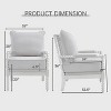 Mid-Century Solid Wood Accent Armchair with Upholstered Thick Cushion and Back- Morden Fort - 4 of 4