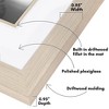 Americanflat 16x20 Picture Frame with Decorative Inner Mat Accent - Displays 11x14 Photos with Mat or 16x20 Without - Veranda Collection - Driftwood - 3 of 4