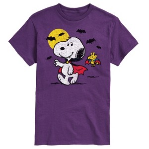 Men's - Peanuts - Vampire Snoopy Woodstock Short Sleeve Graphic T-Shirt - 1 of 4