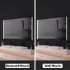 HBEZON LED Medicine Cabinet with Mirrors and Lights, Recess/Wall Mount Bathroom Cabinet, 3 Mode Light, Dimmable, Anti-Fog, Outlet, Silver - 3 of 4