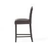 PAGED Bar Stools Set of 2, Modern Wooden Counter Height Bar Chair with Rattan Back and Cushion for Bar, Kitchen, Dining Room - 3 of 4