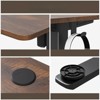 Fontoi Desks, Standing Desk with Adjustable Height, Home Office Desk with Splice Board, Gaming Desk with Spacious Work Surface, Brown, 24"*48"*27.5" - 4 of 4