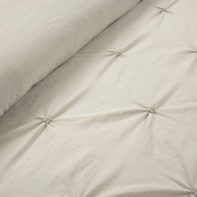 Lush Decor Juliette Pintuck Bed In A Bag Soft Reversible Printed Comforter With Sheet Set Wheat 7Pc Set King — фото 3