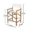 Christopher Knight Home Perla Outdoor Acacia Wood 25.75 Inch Barstools with Weather-Resistant Cushion (Set of 2) - 3 of 4