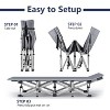 SUGIFT Camping Cot with Mattress 75" x 28" inch Folding Bed with Carry Bag, Silver - 3 of 4