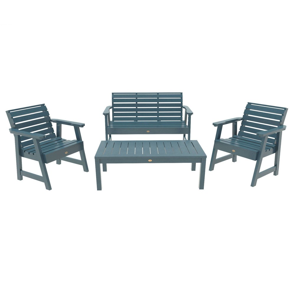 Photos - Garden Furniture Weatherly 4pc Outdoor Conversation Set - Nantucket Blue - highwood, Eco-Fr