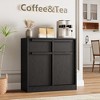 31.5" Sideboard Buffet Cabinet, Entryway Coffee Bar Cabinet with 2 Drawers, Wooden Floor Cupboard Cabinet, Media Console Table for Living Room - 2 of 4