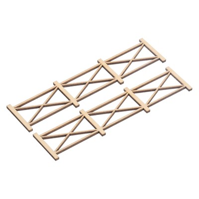 Unique Bargains Wood Miniature Garden DIY Decorative Miniature Garden Fence 4.25 Inch Wood 2 Pcs