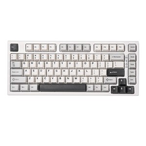 MaseiKar YZ75 75% Hot Swappable Wireless Gaming Mechanical Keyboard, RGB Backlights, BT5.0/2.4G/USB-C, Dye Sub PBT Keycaps(Gateron G Pro Red, White) - 1 of 4