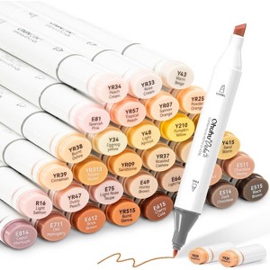 Ohuhu Alcohol Markers 36 Skin-Tone Portrait Colors: AP Certificated Double Tipped Skin Marker Set - Oahu of Ohuhu Markers Chisel and Fine - Refillable - 1 of 4