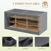 45'' Wooden Hamster Cage with Opening Roof Ramps Platforms and Tray,Small Animal Habitat for Hamsters - LAOTIES - 4 of 4