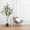4FT Artificial Eucalyptus Tree with Pot, Tall Faux Tree, No Maintenance, Lifelike Trunk, Realistic Silk Leaves, Perfect for Indoor/Outdoor Decor - 3 of 4