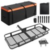 Hitch Mount Cargo Carrier Basket 60" x 20" x 5.9"+Waterproof Cargo Bag 15 Cubic Feet, Hitch Stabilizer, Net, Straps, 2-Inch Folding Shank - 4 of 4