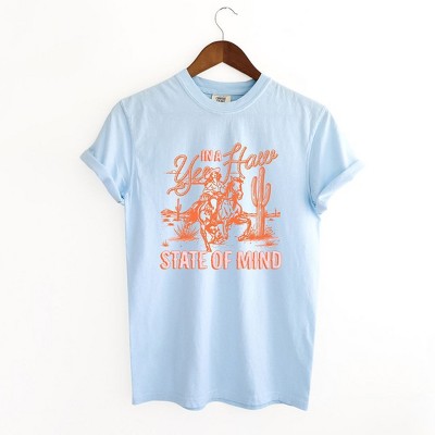 Simply Sage Market Women's Yee Haw State Of Mind Short Sleeve Garment Dyed Tee