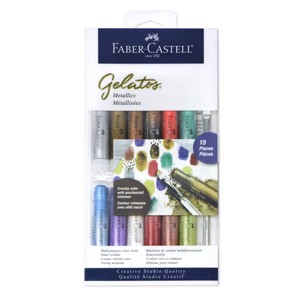 Faber-Castell 15pc Gelatos Metallics: Non-Toxic Soft Pastels for Art & Stationery, Multicolor, Ages 13+ - 1 of 4