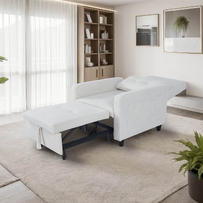 MyDepot Convertible Chair Bed, 3 in 1 Adjustable Backrest Sleeper Sofa Couch Bed for Living Room