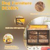 HTUTWOO Furniture-Style Dog Crate with Storage, 3-Doors Wooden Dog Kennel with Pull-Out Tray for Medium & Large Dogs - 4 of 4