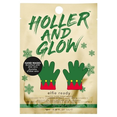 Holler and Glow Lemme Take An Elfie Printed Hand Masks Gift Set - 2ct