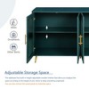 NicBex 60 Inch Rustic Storage Cabinet with Adjustable Shelves for Living Room,Kitchen,Entryway,Navy Blue - 4 of 4