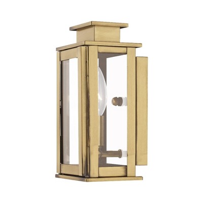 Princeton Classic Bronze 1-Light Outdoor Wall Lantern with Clear Glass