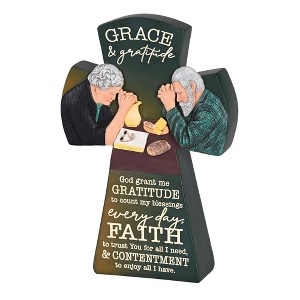 Dicksons Inspirational Wall Hanging or Tabletop Cross Figurine 7 x 10 Resin Floral Embossed Marriage Takes Three - 1 of 1