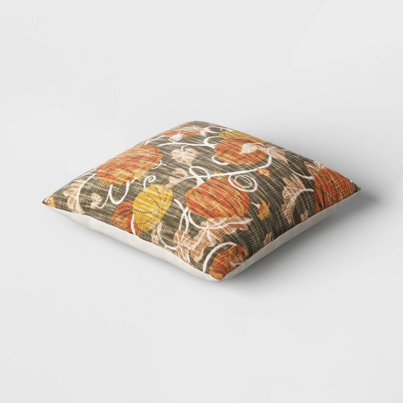 Printed Pumpkin Square Throw Pillow - Threshold™, 4 of 11