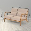 NicBex 45.7 Inch Mid-Century Modern Sofa,2 Seat Couch with Solid Wood Armrest and Feet for Small Space,Bedroom,Apartment - 3 of 4