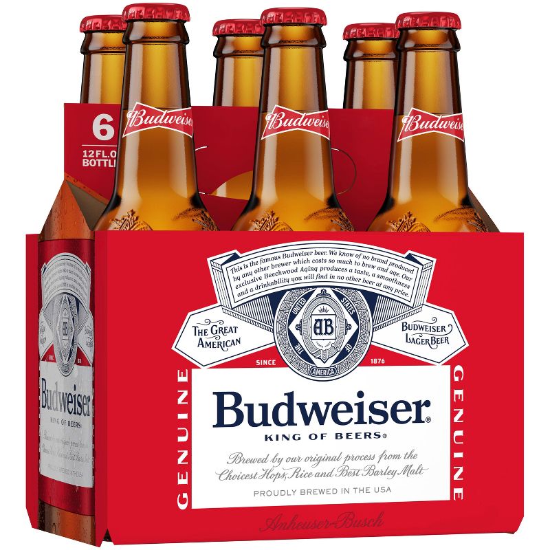 Budweiser Lager Beer - 6pk/12 fl oz Bottles, 3 of 12