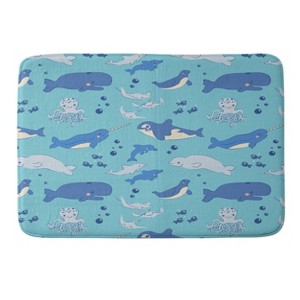 Deny Designs Kids' Carriecantwell Sweet Sea Life Memory Foam Machine Washable Bath Mat - 1 of 4