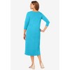 Jessica London Women's Plus Size Knit T-Shirt Dress - 3 of 4