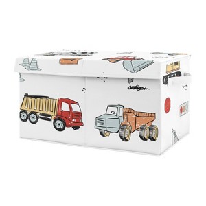 Construction Truck Kids' Fabric Storage Toy Bin - Sweet Jojo Designs: Polyester, Rectangle, 2310 Volume, No Assembly - 1 of 3