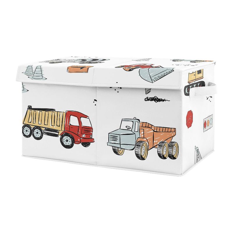 Construction Truck Kids&#39; Fabric Storage Toy Bin - Sweet Jojo Designs, 1 of 5