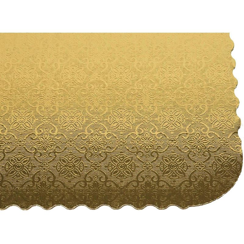 O'Creme Gold-Top Scalloped Rectangular Cake and Pastry Board 3/32 Inch Thick, 17 Inch x 25 Inch (Full-Sheet Size) - Pack of 10, 2 of 4
