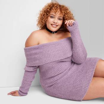 Women's Long Sleeve Mini Sweater Dress - Wild Fable™