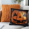 20"x20" Oversize Ella Chunky Knit Square Throw Pillow Sudan Brown - Lush Décor: Soft Velvet Back, Indoor Use - 4 of 4