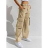Coolmee Women's High Waisted Cargo Pants Wide Leg Casual Pants 6 Pockets Trousers - 4 of 4