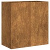 vidaXL Planter Normal metal color to start, Rusty over time Weathering Steel - 2 of 4
