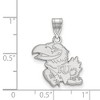 Black Bow Jewelry 10k White Gold Kansas Jayhawks NCAA Medium Pendant - 2 of 3
