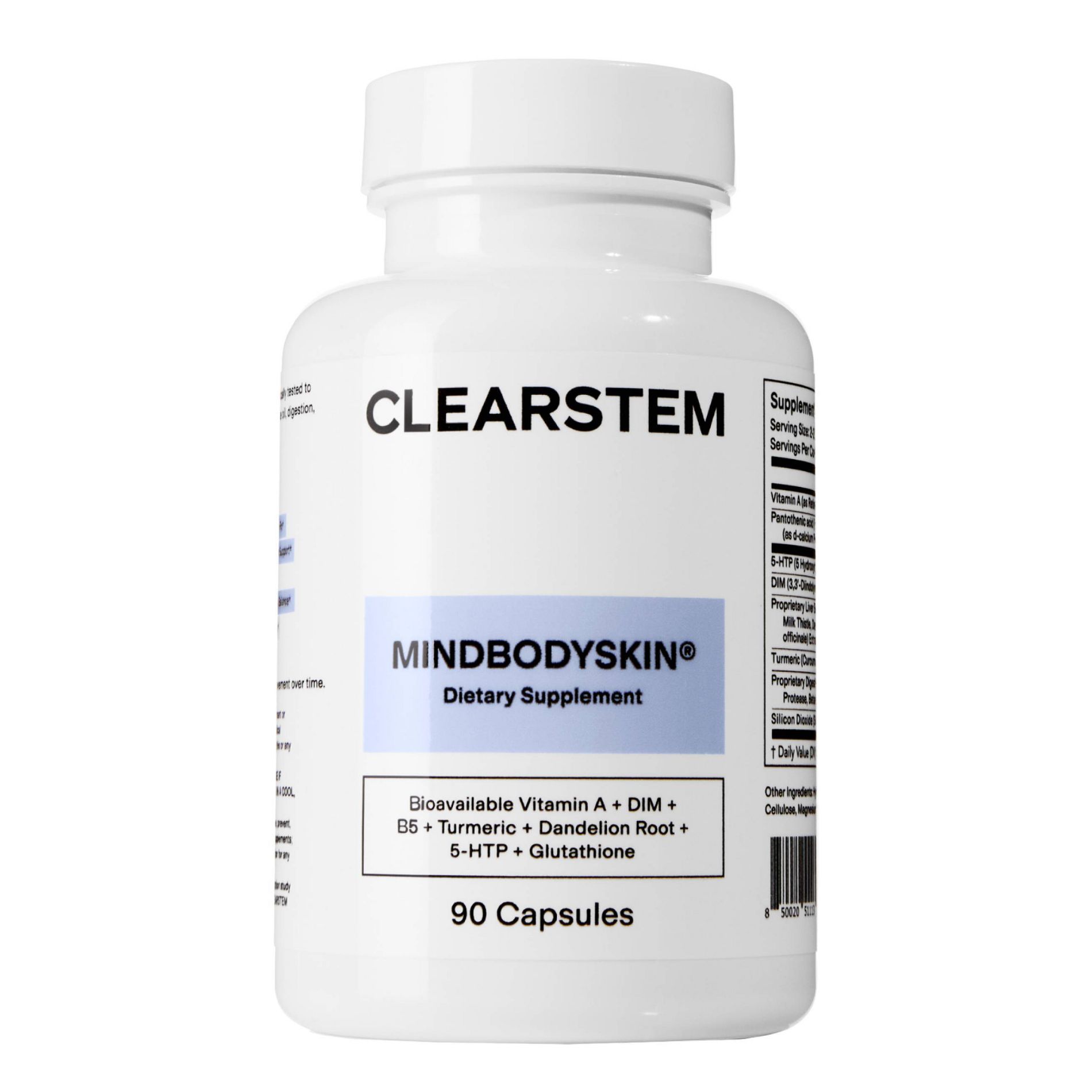 CLEARSTEM MINDBODYSKIN Hormonal Acne Dietary Supplement Capsule - 90ct - Beauty Studio
