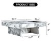 NicBex 12.00" H Square Coffee Table Center Dining Table with Imitation Marble Pattern Top for Living Room - 3 of 4