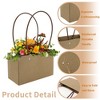 Unique Bargains Square Floral Bouquet Bag with Handle for Birthday Wedding Christmas Yellowish Brown 10 Pcs - 3 of 4