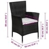 vidaXL 3 Piece Bistro Set Poly Rattan Black - 4 of 4