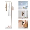 YIYIBYUS Metal Coat Rack Freestanding with Natural Marble Base, Entryway Coats Hanger Stand with 3 Hooks - 2 of 4
