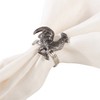 Saro Lifestyle Rooster Design French Country Farmhouse Style Napkin Ring - Set of 4,  Silver - 2 of 3