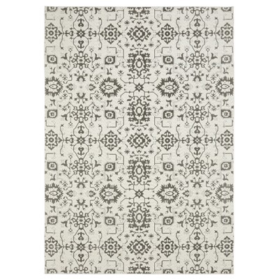 Oriental Weavers Intrigue INT08 Ivory/ Grey Indoor Area Rug - 3'10" x 5'5"