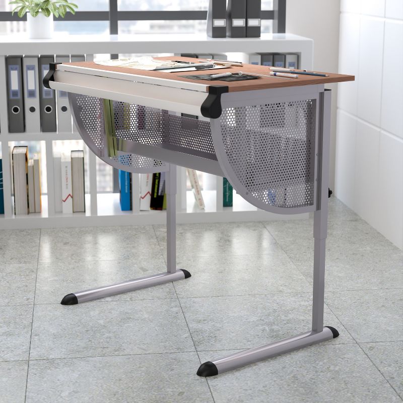 Emma and Oliver Adjustable Drawing and Drafting Table with Pewter Frame, 2 of 7