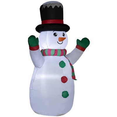 6 FT Christmas Inflatable Snowman, Xmas Blow Up Snowman with LED Lights for Indoor, Outdoor, Lawn, Garden