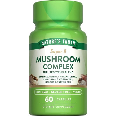 Nature's Truth Mushroom Complex of Super 8 Mushrooms | 60 Capsules
