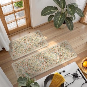 BAGOKIE 2 Pieces Kitchen Rugs Anti-Fatigue Kitchen Mat Set, 17.3"x29" + 17.3"x47" - 1 of 4
